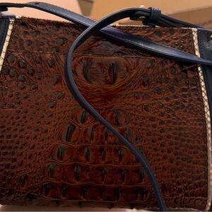 Elegant Brahmin Crocodile-Embossed Women's Bag